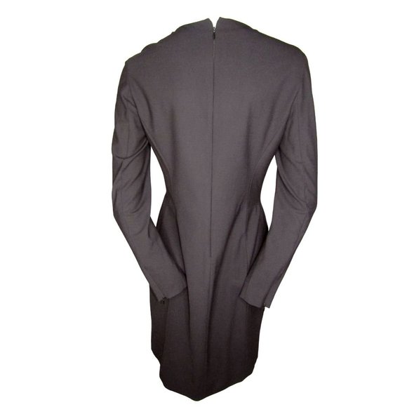 Georgio Armani Black Virgin Wool Dress Size 4 - Picture 2 of 2